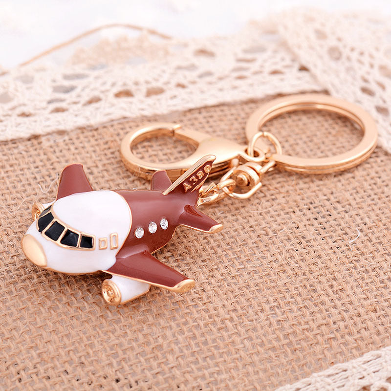 Wholesale Zinc Alloy A380 Small Airplane Model Key Chain